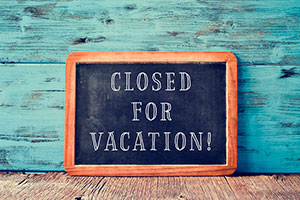 closed for vacation