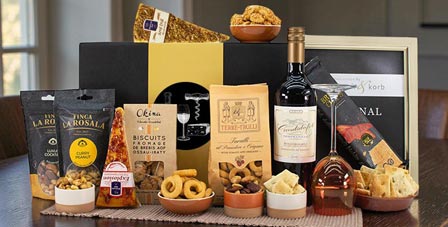 Explore our collection of premium gourmet food gift baskets filled with international delicacies.
