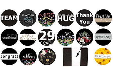 Selection of occasion bands for customizing the gift boxes.