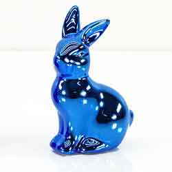 Z_323: Ceramic bunny glossy blue Z_323: Ceramic bunny glossy blue