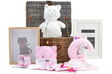 BABY GIFT BASKET MOON & STARS fr EU delivery
