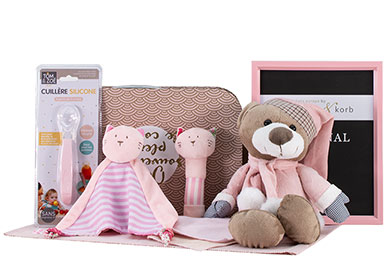 BABY GIFT SET FOR GIRLS - BEAR & FRIENDS