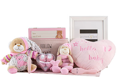 BABY GIFT BASKET FOLLOW YOUR HEART for Girls