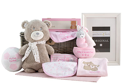 GIFT BASKET PURE JOY FOR BABY GIRLS