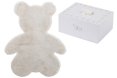 BABY PLAYMAT - White CARPET BEAR SHAPPED