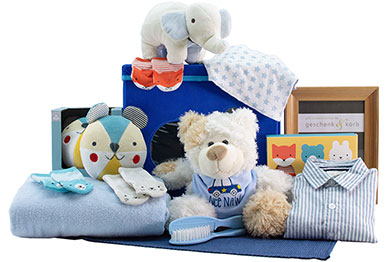 BABY GIFT BASKET for BOYS - HAPPY FAMILY -