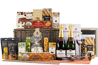 GLAMOR & GOURMET CHAMPAGNE GIFT BASKET 