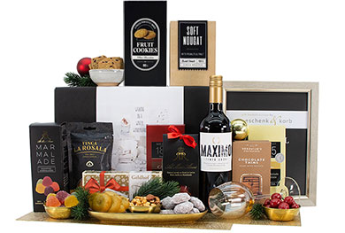 Gift Basket EUROPEAN DELIGHTS WINE & CHOC & SNACK Gift Basket EUROPEAN DELIGHTS WINE & CHOC & SNACK