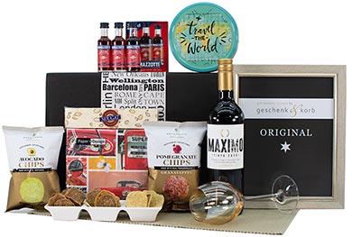 RED WINE GIFT BOX - TRAVEL THE WORLD 