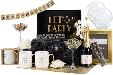 WEDDING GIFT LETs PARTY GIFT BASKET 