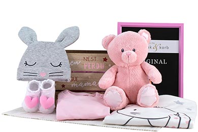 BABY GIRL GIFT BASKET - LITTLE BUNNY 