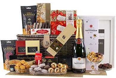 GIFT BASKET MIDNIGHT CLASSIC | CHAMPAGNE & TREATS 