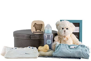 BABY GIFT BASKET BOYS - MY FIRST TEDDY 