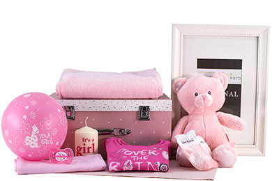 BABY GIRL GIFT BASKET - NEW ARRIVAL