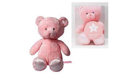 GIFT WRAPPED PINK TEDDY BEAR ROSIE 