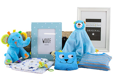 BABY GIFT BASKET FOR BOYS - WOOF for Europe only