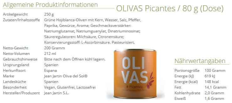 80 g OLIVE Picantes